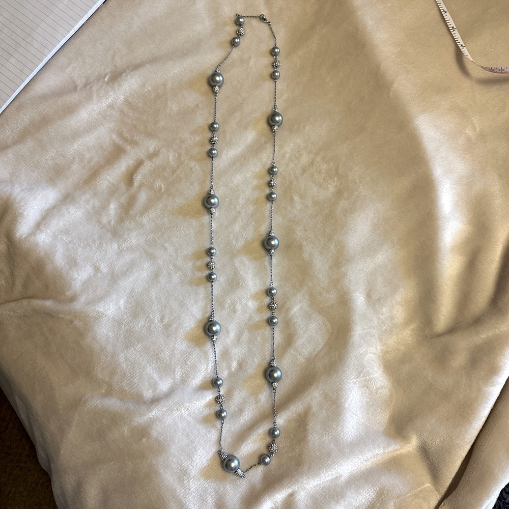 Chicos silver and pearl necklace